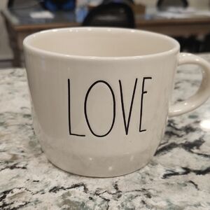 Rae Dunn Cream 'Love' Mug